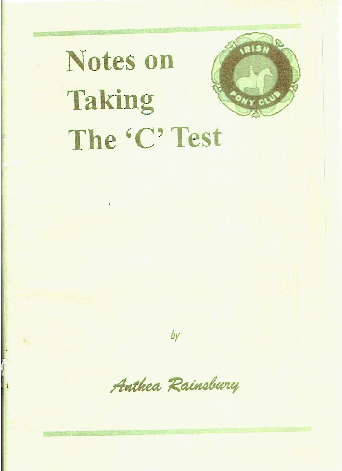 C Test Notes