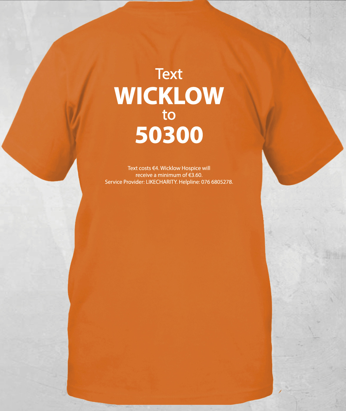 Wicklow Hospice T Shirt back view