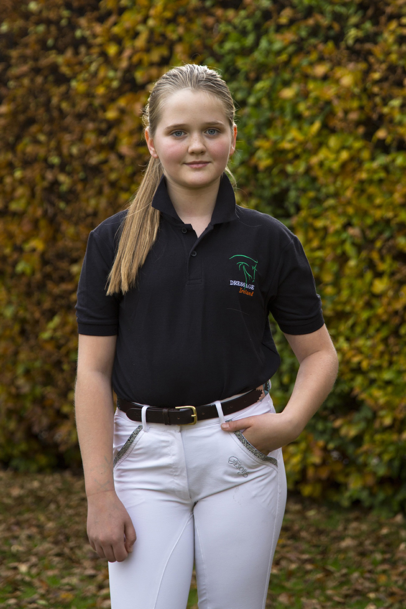 Children's Dressage Ireland Black Polo Shirt